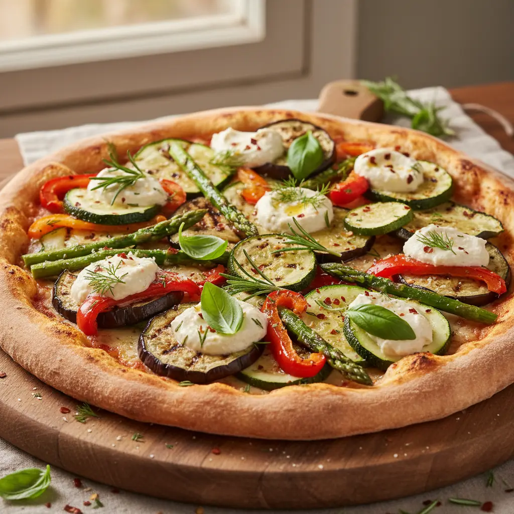 Veganistische pizza