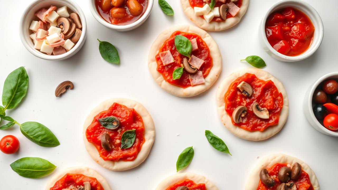 Ingrediënten voor de mini pizzaoven