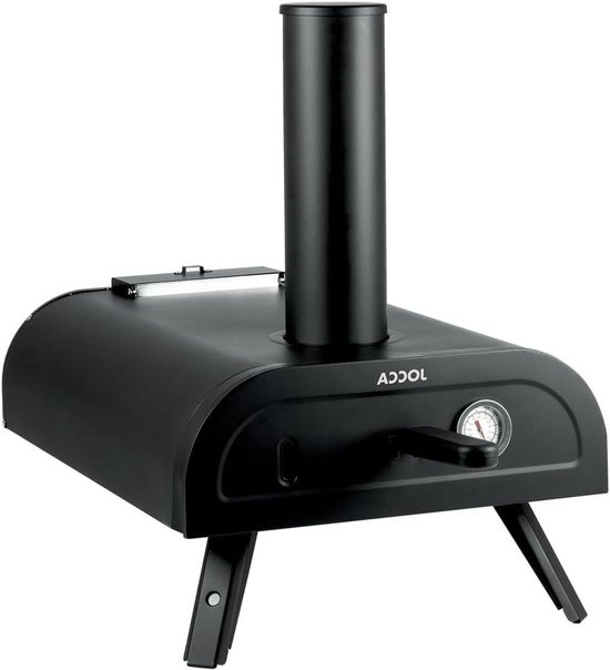 Draagbare Pizzaoven - Mini Oven - Buiten Koken - Tot 450 °C - 33 cm Pizzasteen - Zwart