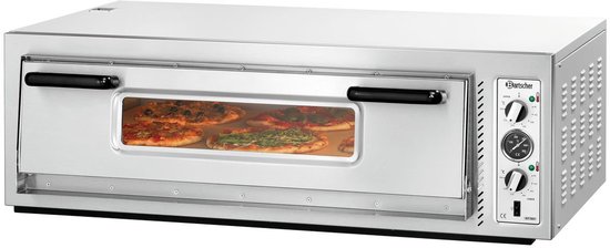 Bartscher Pizzaoven - NT 901 - Elektrisch - 1 Kamer - 6 Pizza’s Ø300mm - 400V - 1190x780x395mm - Horeca Oven