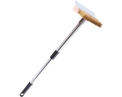 Pizza Steen Borstel - Grill Schoonmaker - Oven Reinigen - Ergonomisch Handvat - 42 cm Lengte - Zwart