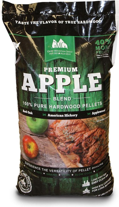 Green Mountain Grills pellets Apple Blend 12,7 kg BBQpellets - houtpellets - grillpellets geschikt voor pizza oven, bbq, grill en smoker