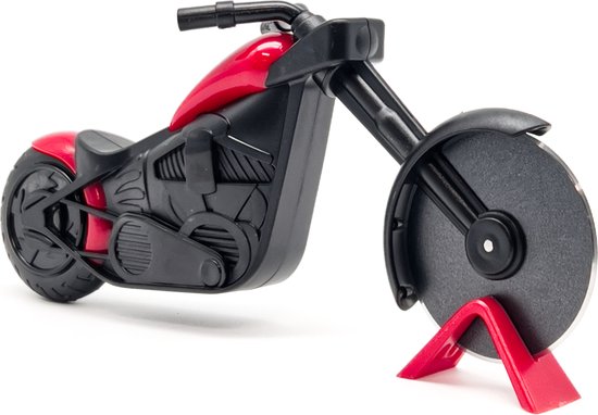 Somstyle Motor Pizzasnijder - RVS - Pizza Cutter - Pizzames - Rood / Zwart