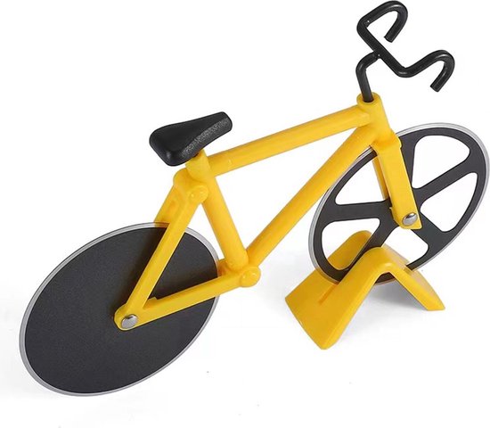 Somstyle Pizzasnijder Racefiets - Pizzames - Roller - Keukengerei - Geel
