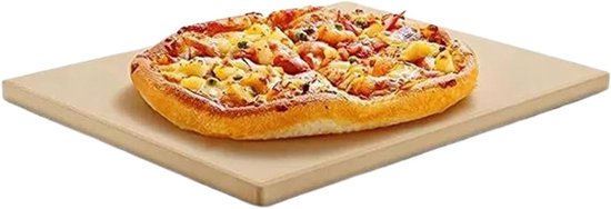 Pizzasteen Cordieriet - Baksteen Oven - Brood Pizza Bakken - Minerale Hittecontrole - 265x255x08cm - Veelkleurig