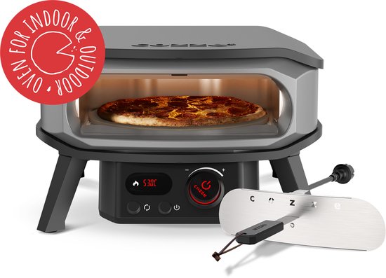 Cozze® Premium Rotate Elektrische Pizza oven 13” - Roterende Pizzasteen - Tot 450°C - Voor Pizza’s tot 34 cm - Elektrische Pizza Oven 230V