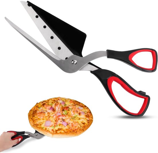 TOVBMUP Pizzaschaar - Pizzasnijder - 27,5 cm - Multifunctionele keukenschaar - Geschikt voor pannenkoeken, taarten en pizza's - Eenvoudig te gebruiken en schoon te maken