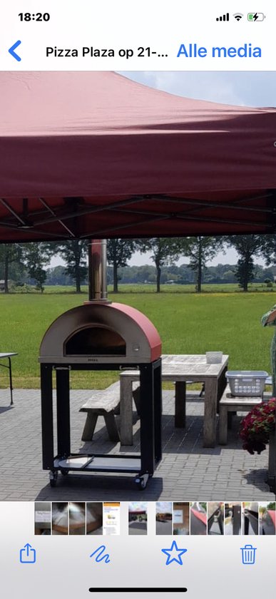 BEEK - Grande - pizzaoven - houtgestookt - Rood - tot 4 pizza's tegelijk