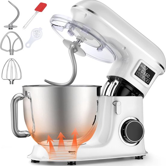 MKSS® Keukenrobot - Keukenmixer - Deegmachine Zwaar Deeg - Wit