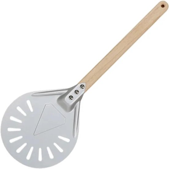 Pizza Schep - Pizza Spatel - Oven Gebruik - Perforatie Ontwerp - 9 Inch - Houtkleurig
