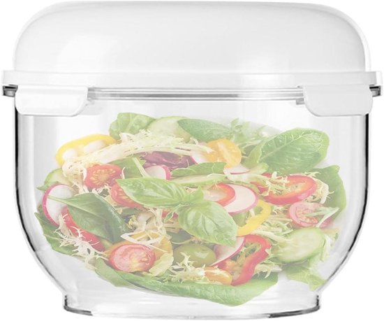 Deegbak met deksel - Hefdoos gistingsbak - Brood bakken thuis - Antiaanbaklaag reinigt makkelijk - 3 liter inhoud - Transparant