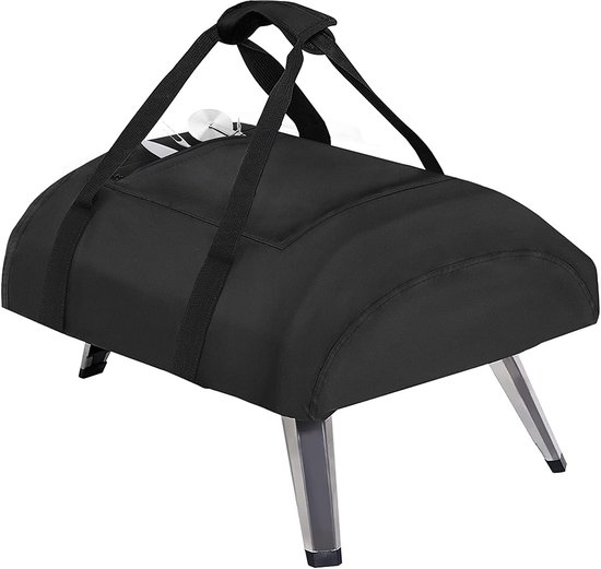 Pizzaoven Draagtas - Van 600D Waterdicht Oxford-stof met bovenvak met rits - Voor Ooni Koda 16 - Zwart 66x60x22 cm