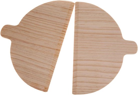 Pizza Peel Set - Pizza Schep Pizza Bord - Pizza Bakken - Halfrond Ontwerp - 2 Stuks - Hout