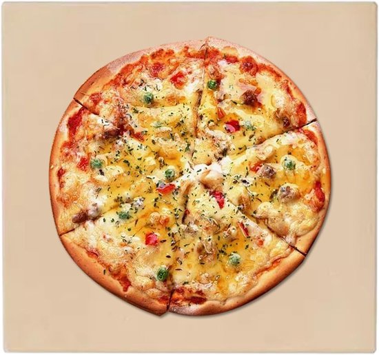 Pizzasteen Broodbakplaat - Cordieriet Baksteen - Oven en Grill - Thermisch Schokbestendig - 26.5x25.5cm - Niet gespecificeerd