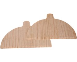 Houten Pizzapeddel - Pizzaschil Broodplank - Pizza Overbrengen - Halfrond Ontwerp - 28 x 17 cm - Houtkleur