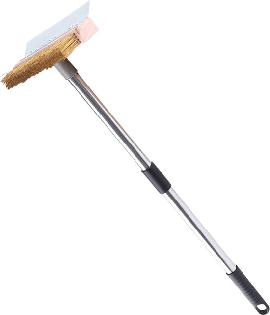 Oven Borstel - Grill Schoonmaker - Pizza Oven Reinigen - Met Schraper - 42cm Lengte