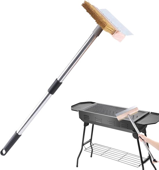 Pizza Oven Borstel - Grill Schoonmaker - Oven Reinigen - Antislip Handvat - Lange Steel