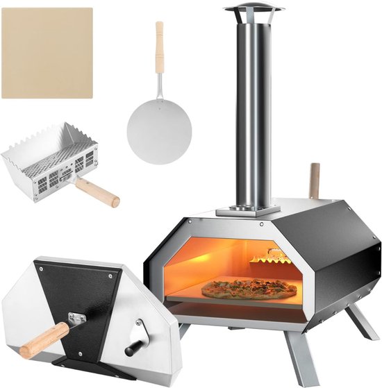 Core® Pizza oven Buiten - Pizza oven Buiten - Pizza oven Buiten Gas - Zwart -51cm x 39cm x 83 cm