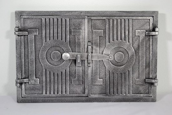 Dubbeldeurs Gietijzeren Oven deur voor Houtgestookte Pizzaoven - Hitzebestendig en Duurzaam - 42 x 27 cm