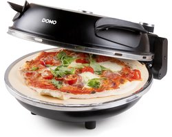 DOMO Pizza Oven 'My Express Pizza' zwart - pizzaoven met steen