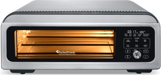 TurboTronic PO12 Pizza Oven – Zilver