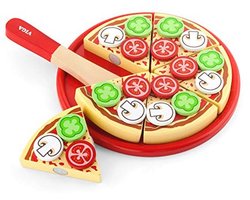 Vegetarische Snijset Pizza voor Kinderen - Leerzaam Speelgoed