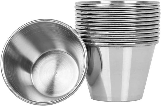 Stainless Steel Flan Mold Set of 12 - 8cm Pudding Molds for Baking