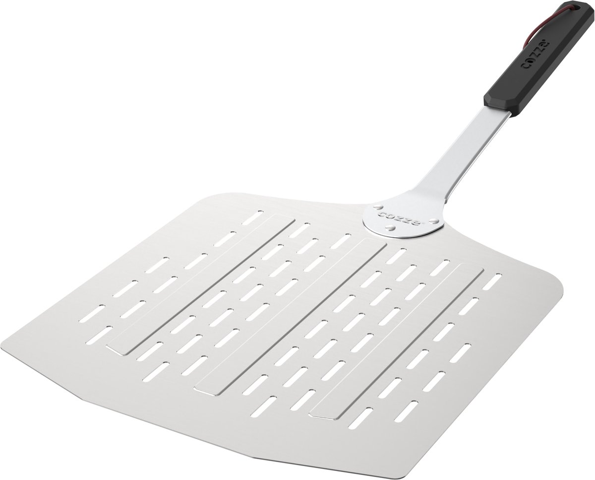 Cozze® Geperforeerde Lichtgewicht Aluminium Pizzaschep, 66x30x30 cm