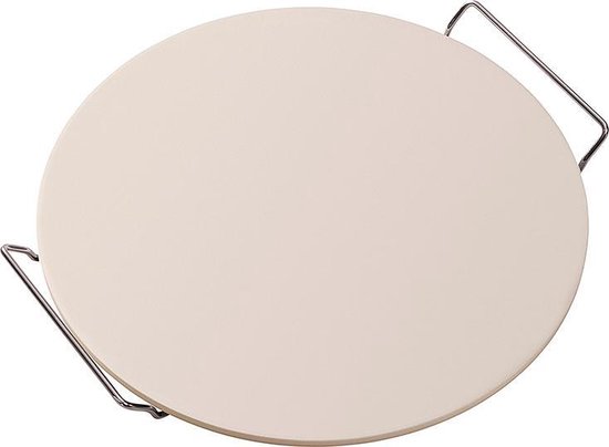 Pizzasteen BBQ & Oven | Pizzaplaat voor de lekkerste bereiding van een pizza op jouw barbecue of in de oven | Pizza Stone Rond | Medium (33 cm)