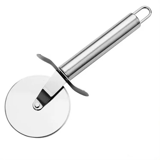 THINGS-TO-BUY – RVS Pizzasnijder met Rolmes – 20cm Lang – Snijwiel 6,6cm – Roestvrij Staal – Ergonomische Handgreep