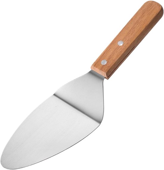 Pizzaschep Taartschep - Bakspade Spatel - Pizza Serveren - Roestvrij Staal - 27 x 7.4 cm - Zilver