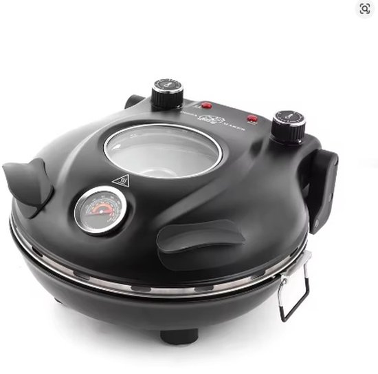 Cellista Elektrische Pizza Oven - pizzarette - 1200W met Keramische Pizzasteen - 32 cm Pizzaoven
