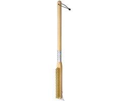 Omgoods - Pizza Oven Borstel met Stalen Schraper en Messing Borstels - 64,5 cm