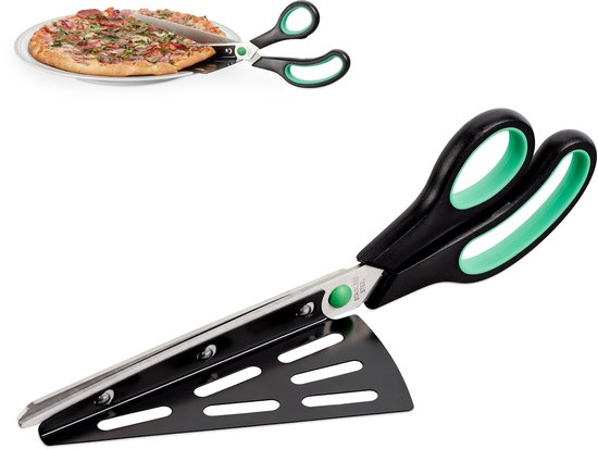 pizzaschaar met pizzames - 2 in 1 - rvs - pizzasnijder - vaatwasserbestendig