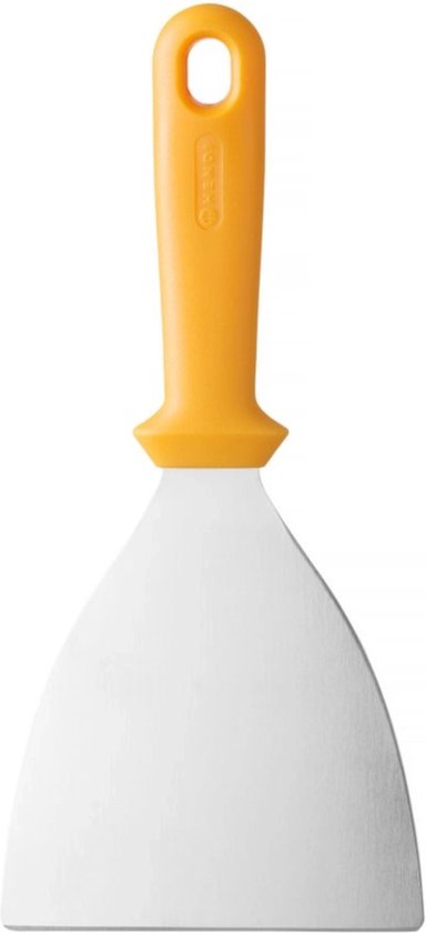 HENDI Heavy-duty pizzaspatel – ergonomisch ontwerp – roestvast staal – oranje – 263x132 mm