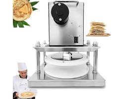 Elektrische Deegpers - Pizza Deegmachine - Deeg Vormen - Krachtige Motor - 25 cm - Roestvrij staal