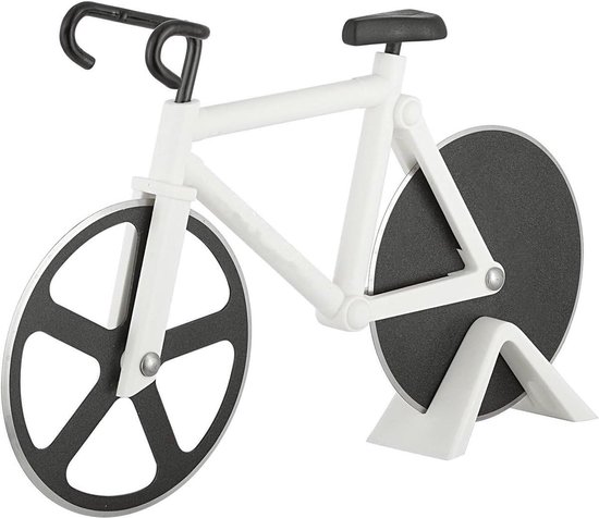 Thijox - Pizzasnijder Fiets - RVS Pizzames voor Fietsliefhebbers - Unieke Pizza Roller - Pizzaschaar voor Keuken - Perfect voor Feest en Gezelligheid