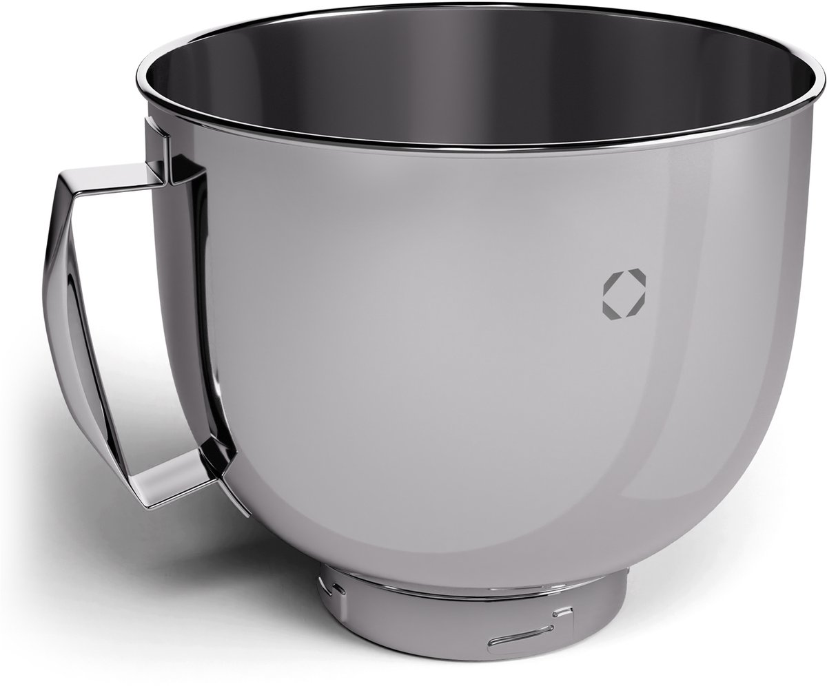 Klarstein kom voor Chiara keukenmachine – 5 liter roestvrij staal, vaatwasmachinebestendig, ergonomische handgreep, compatibel met Chiara keukenmachine, BPA-vrij, perfect voor 1,5 kg deeg