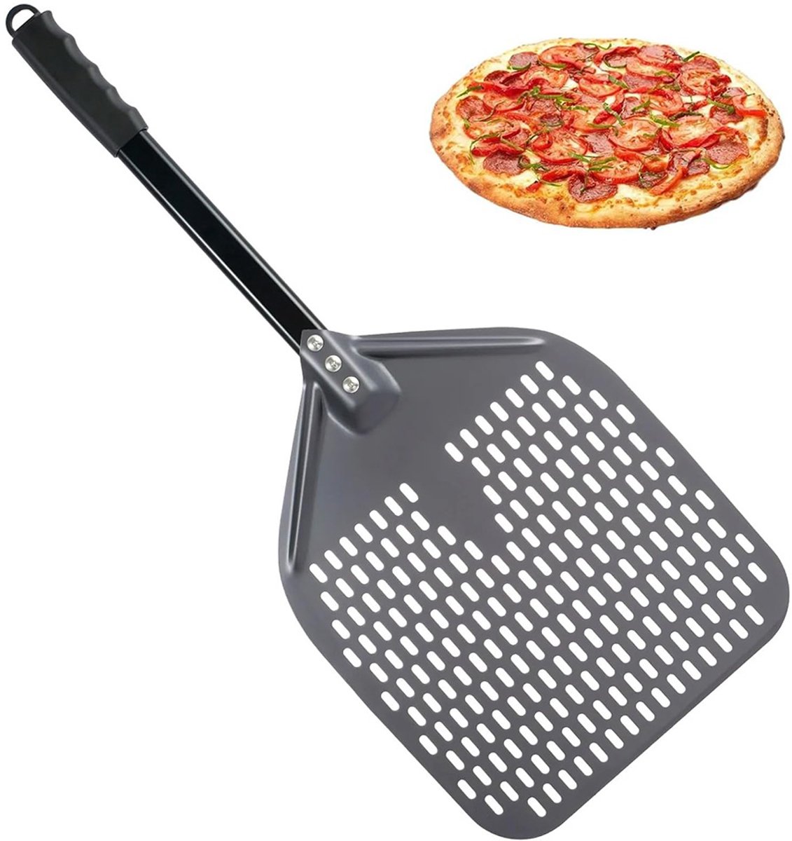 Pizzadraaier 12 inch - Geperforeerde Pizzaschep - Hittebestendig - Pizzaschep Geschikt voor Pizzaovens