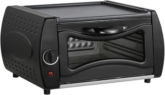 Elektrische Pizzaoven - Tandoori Oven - Twee Pizza's Bakken - Antiaanbaklaag - 158 inch - Zwart
