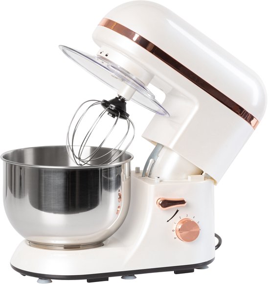 Klarstein Keukenmachine, Kneedmachine met 5 L Kom, 2000 W Professionele Keukenmachine met Deeghaak en Garde, Universele Keukenmachine met 6 Snelheden, Deegmachine voor Mixen, Kneden en Kloppen,2L 1800W - voor Keuken - Zilver