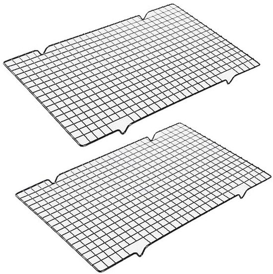 Stainless Steel Cooling Rack for Baking - Set of 2 Wire Trays for Cookies, Cakes, and Meat