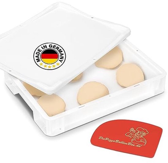 Stapelbare Pizzaballendoos 30x40x8 cm - Voedselveilig, Ideaal voor Pizzadeeg en Meer