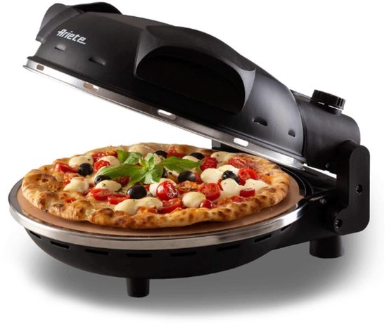 Ariete 0917/00 - PIZZA IN 4 'MINUTES - pizzaoven - 1200W - timer - diameter 32 cm - max. 400 graden - zwart