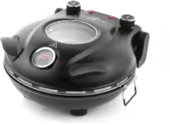 Linkforu - Elektrische Pizza Pan – Pizza in 4 Minuten - Food Maker - Vlambestendige Stenen Plaat - 1200 Watt - 420 ° C - 32cm