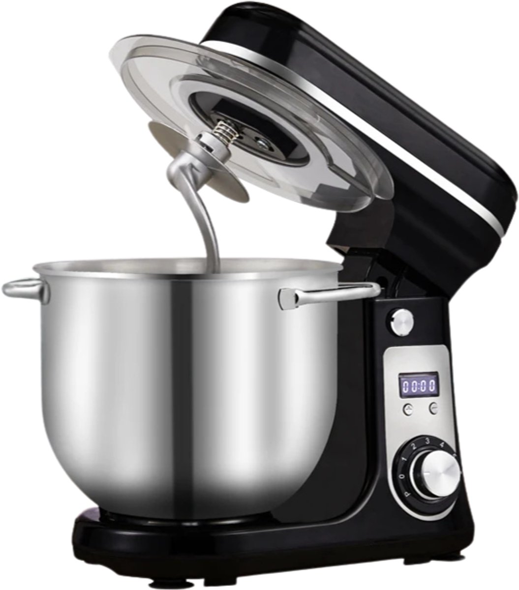 Benelux Select Deegmixer – Deeg Mixer – Deeg Mixer Keukenmachine – 1200 W – Met Accessoires - 6 Snelheden + Pulse - 35,1 × 28,5 × 31,2 cm