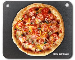 VEVOR Pizzasteen Pizzastaal 406 X 368 X 10 Mm, Pizzastaalplaat voor De Oven, Voorgekruide Pizzabaksteen Van Q235 Koolstofstaal met Hogere Geleidbaarheid voor Restaurants, CaféS, Straatwinkels