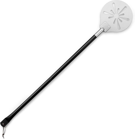 Perforated Pizza Shovel 9 Inch Stainless Steel with Long Handle - Ideal for Homemade Pizza and Baking