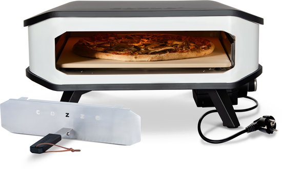 Cozze® Elektrische Pizza oven 17” - Met Pizzasteen & Deur - Tot 450°C - Voor Pizza’s tot 42 cm - Elektrische Pizza Oven voor Binnen & Buiten