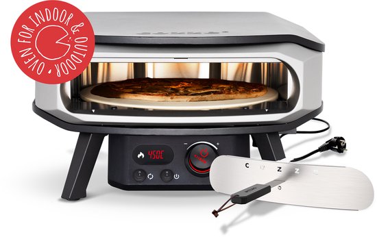 Cozze® Premium Rotate Elektrische Pizza oven 17” - Roterende Pizzasteen - Tot 450°C - Voor Pizza’s tot 42 cm - Elektrische Pizza Oven 230V